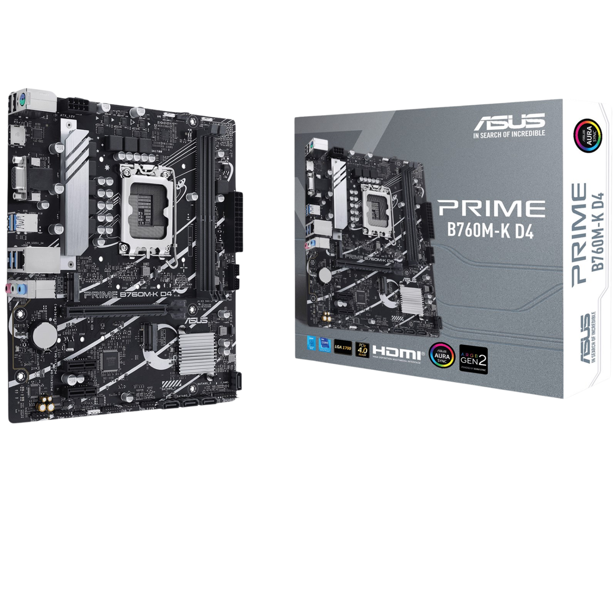 ASUS Prime B760M-K D4 Intel B760 LGA 1700 DDR4 Micro ATX Motherboard