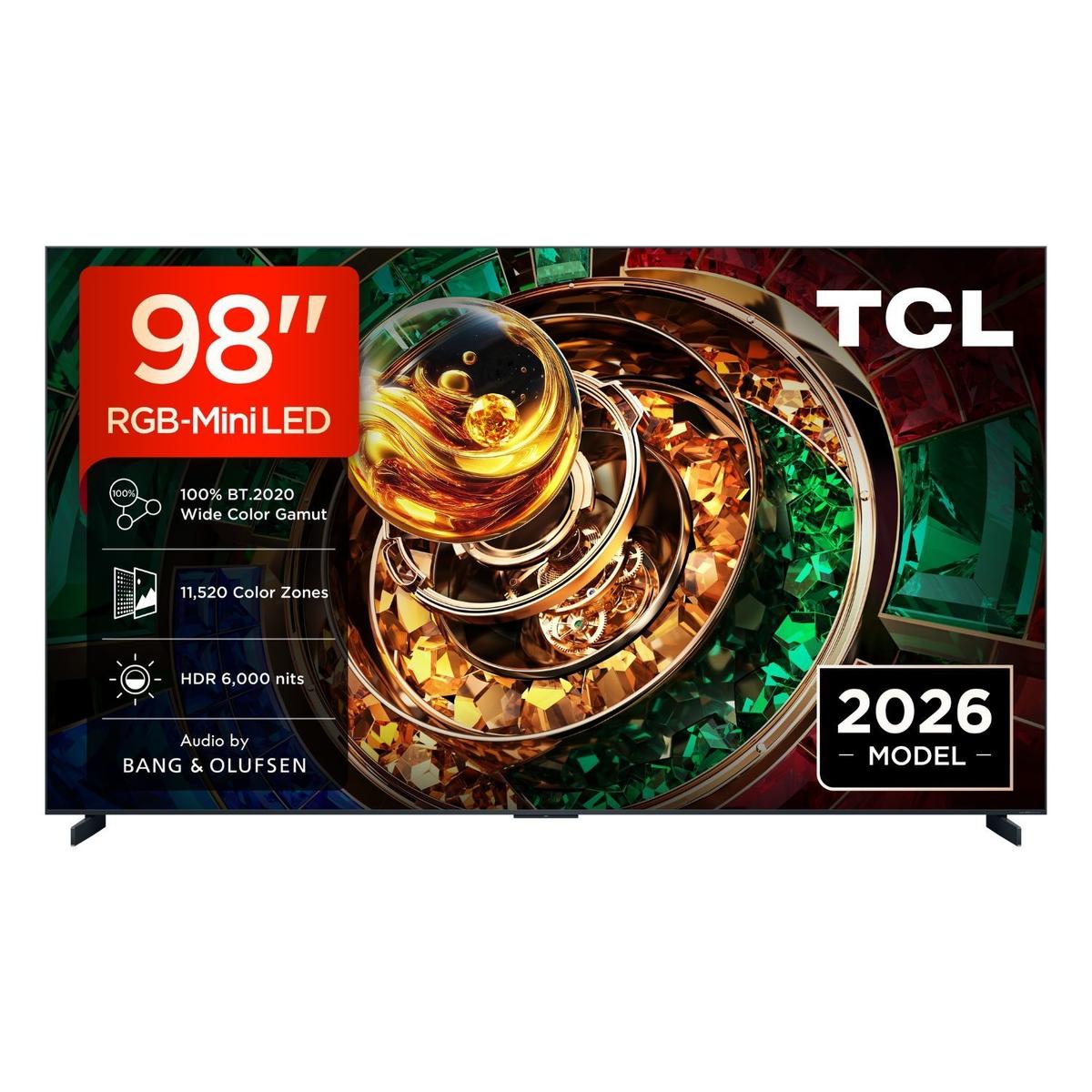 TCL 98RM9L-UK 98-Inch 4K RGB Mini LED Google TV  Ultra HD HDR Smart TV with Dolby Vision IQ 144Hz Gaming & AI Picture Engine