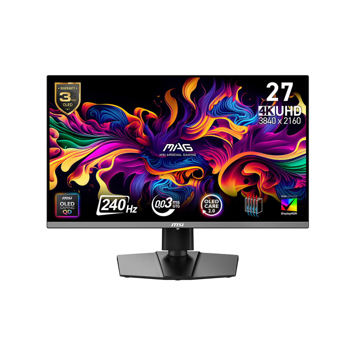 MSI MAG 272UP QD-OLED X24 27" QD-OLED 4K UHD 240Hz 0.03ms Gaming Monitor