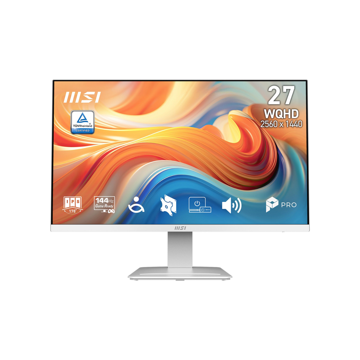 MSI PRO MP273QW E14 27" IPS WQHD 144Hz 1ms White Monitor
