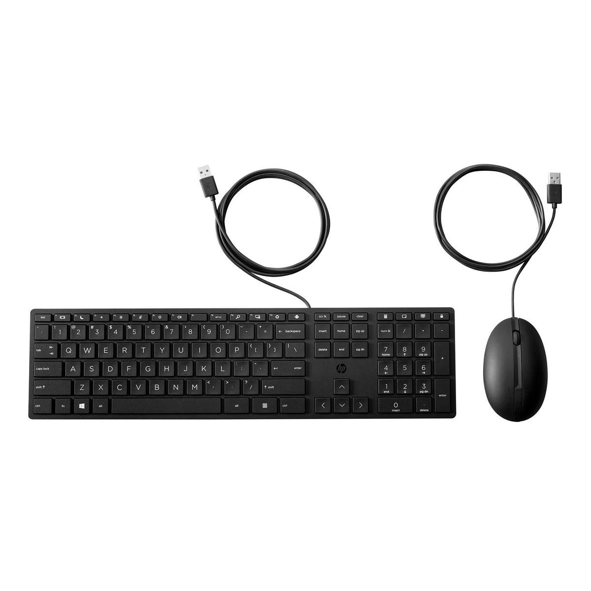 HP 320MK Full Size Wired Desktop Keyboard and Mouse Combo
