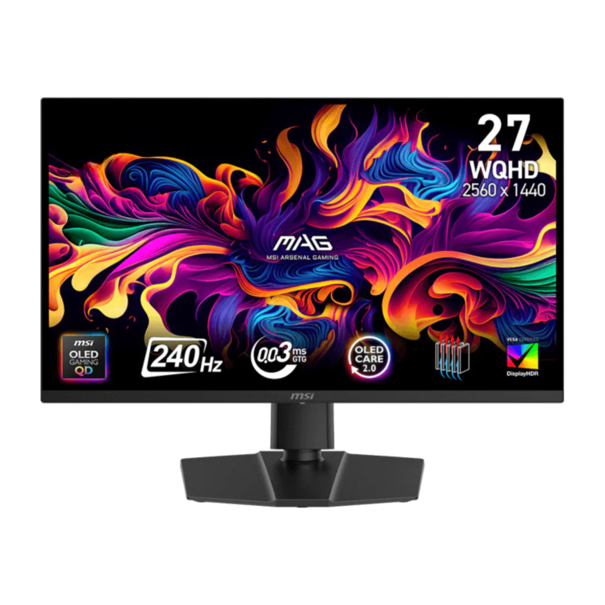 Refurbished MSI MAG 273QP 27" QD-OLED WQHD 240Hz 0.03ms Freesync Gaming Monitor