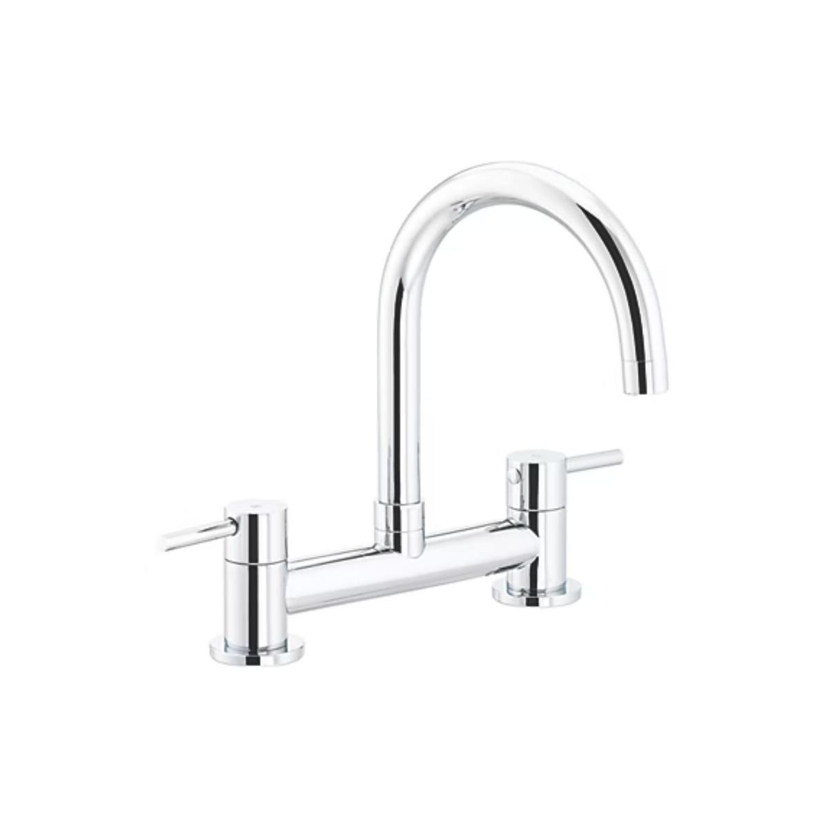 Refurbished Abode Contemporary Deck Mixer Tap - Chrome