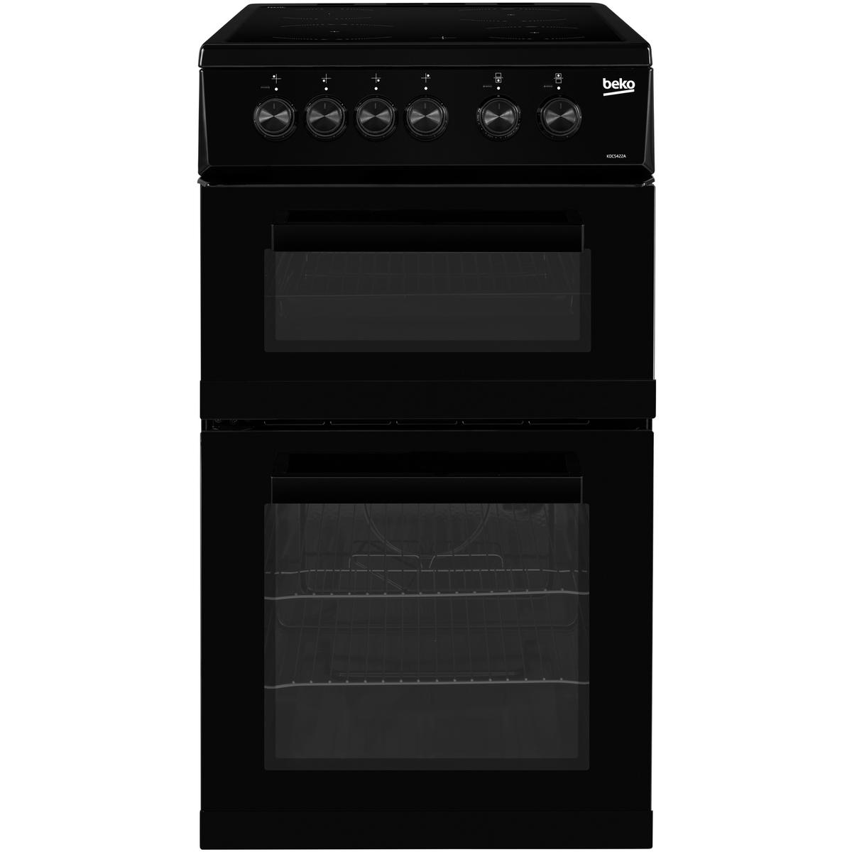 Beko 50cm Double Cavity Electric Cooker - Black
