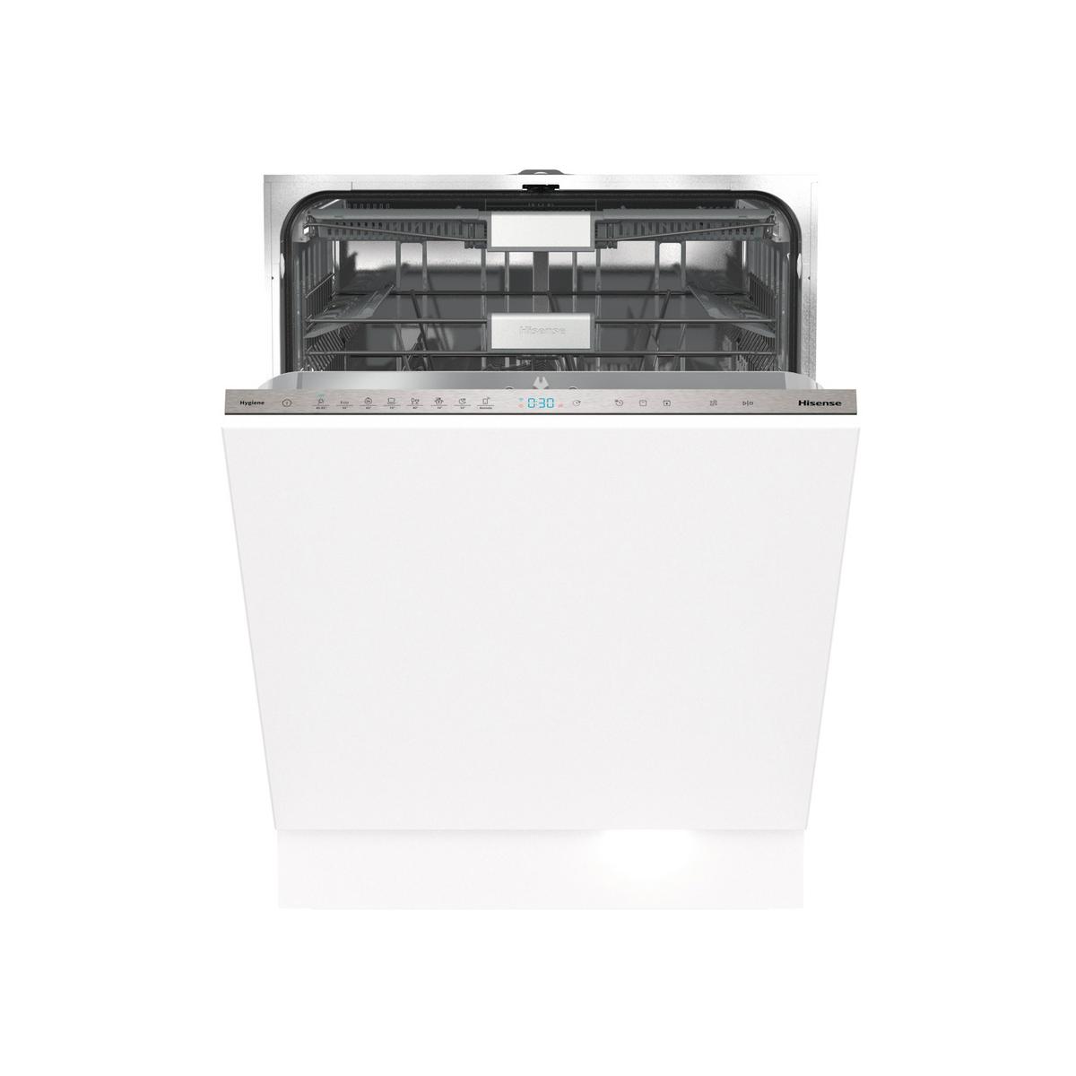 Refurbished Hisense Hi6 Integrated Dishwasher - Smart Wi-Fi C-Rated Silver control panel