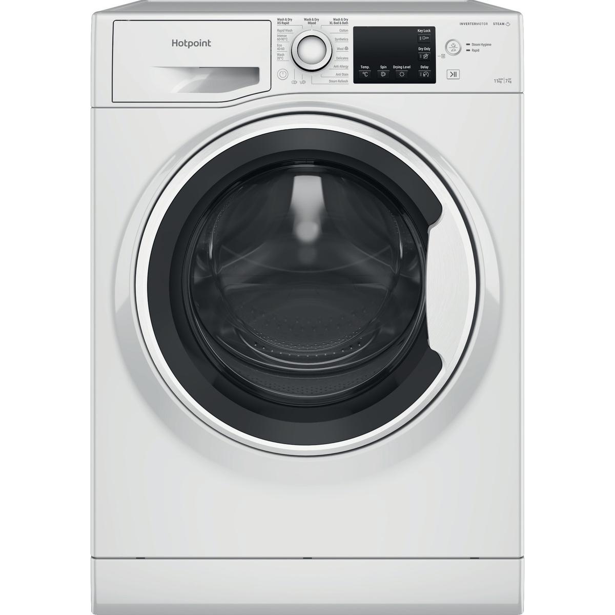 Hotpoint Anti-stain 11kg Wash 7kg Dry 1600rpm Washer Dryer  - Energy Saving, Steam -  White