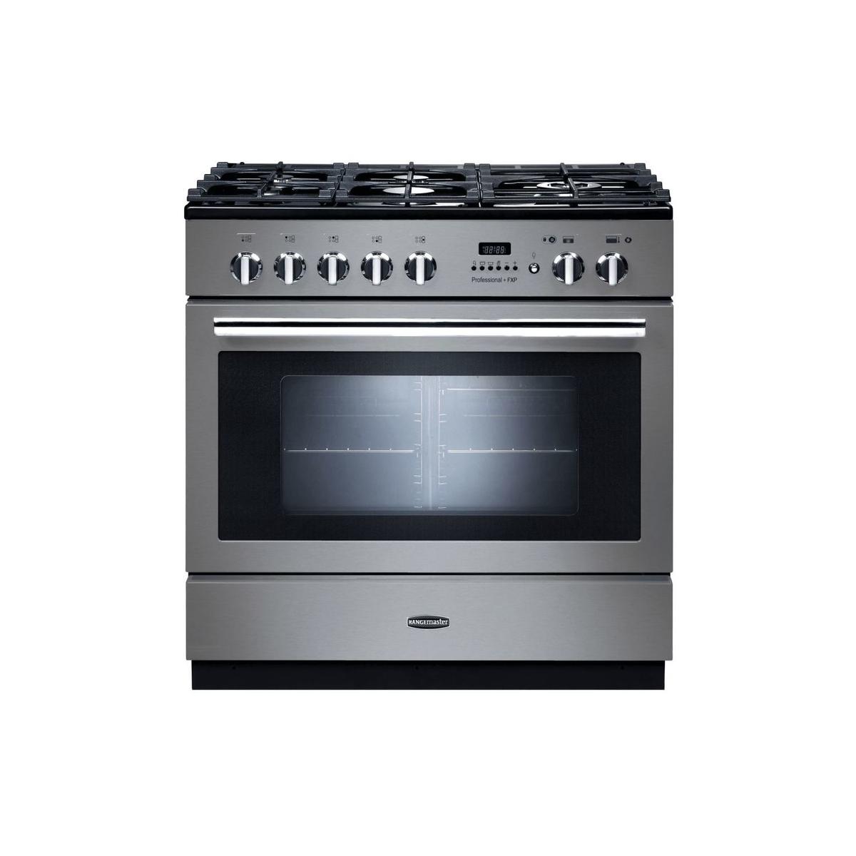 Rangemaster Professional Plus FXP 90cm Dual Fuel Range Cooker - Stainless Steel