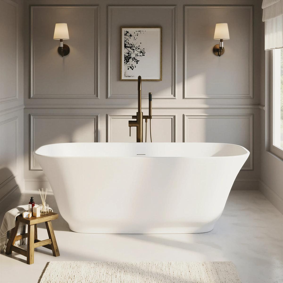 Freestanding Double Ended Roll Top Bath 1700X780X590 - Ainsley