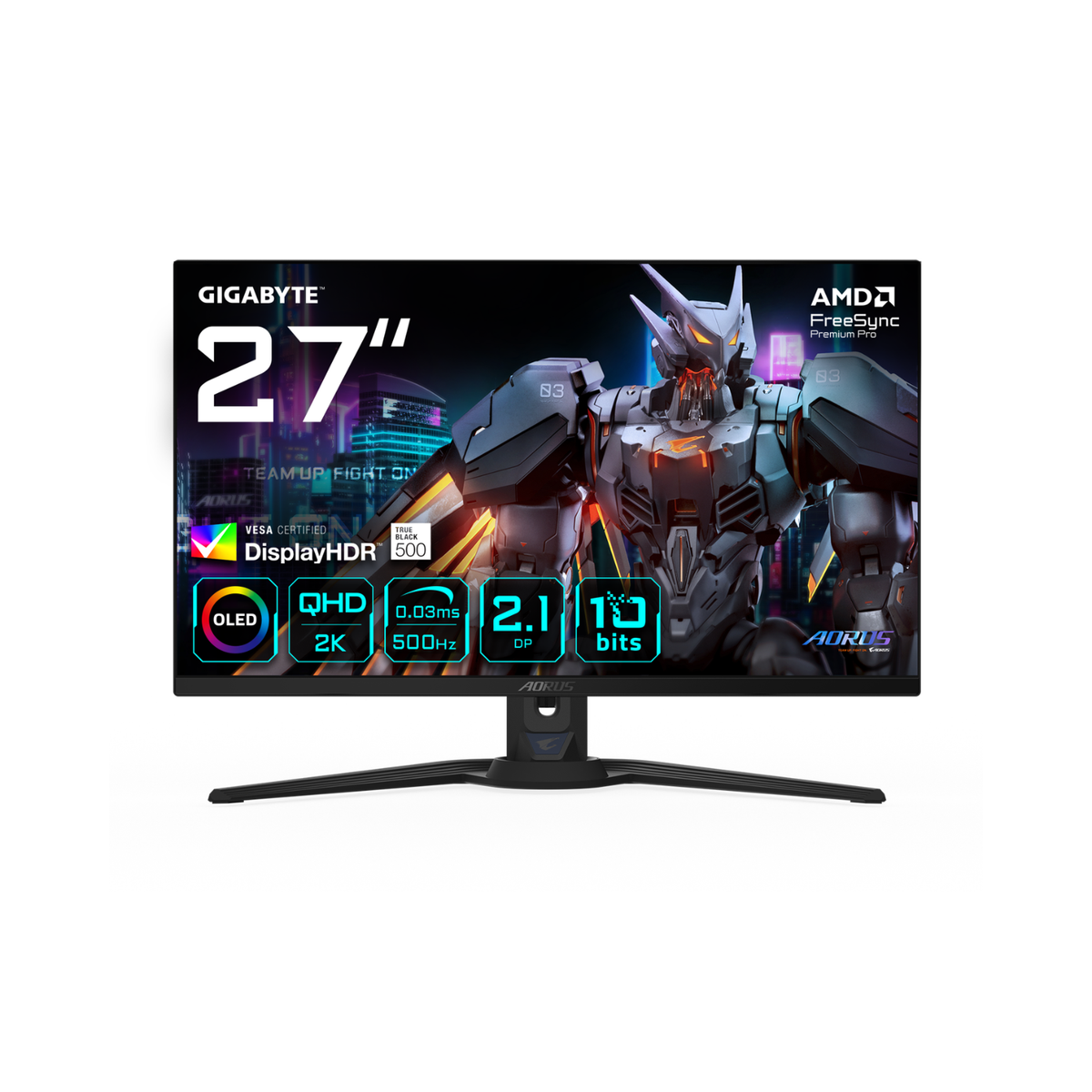 GIGABYTE AORUS FO27Q5P 27" OLED QHD 500Hz 0.03ms Gaming Monitor