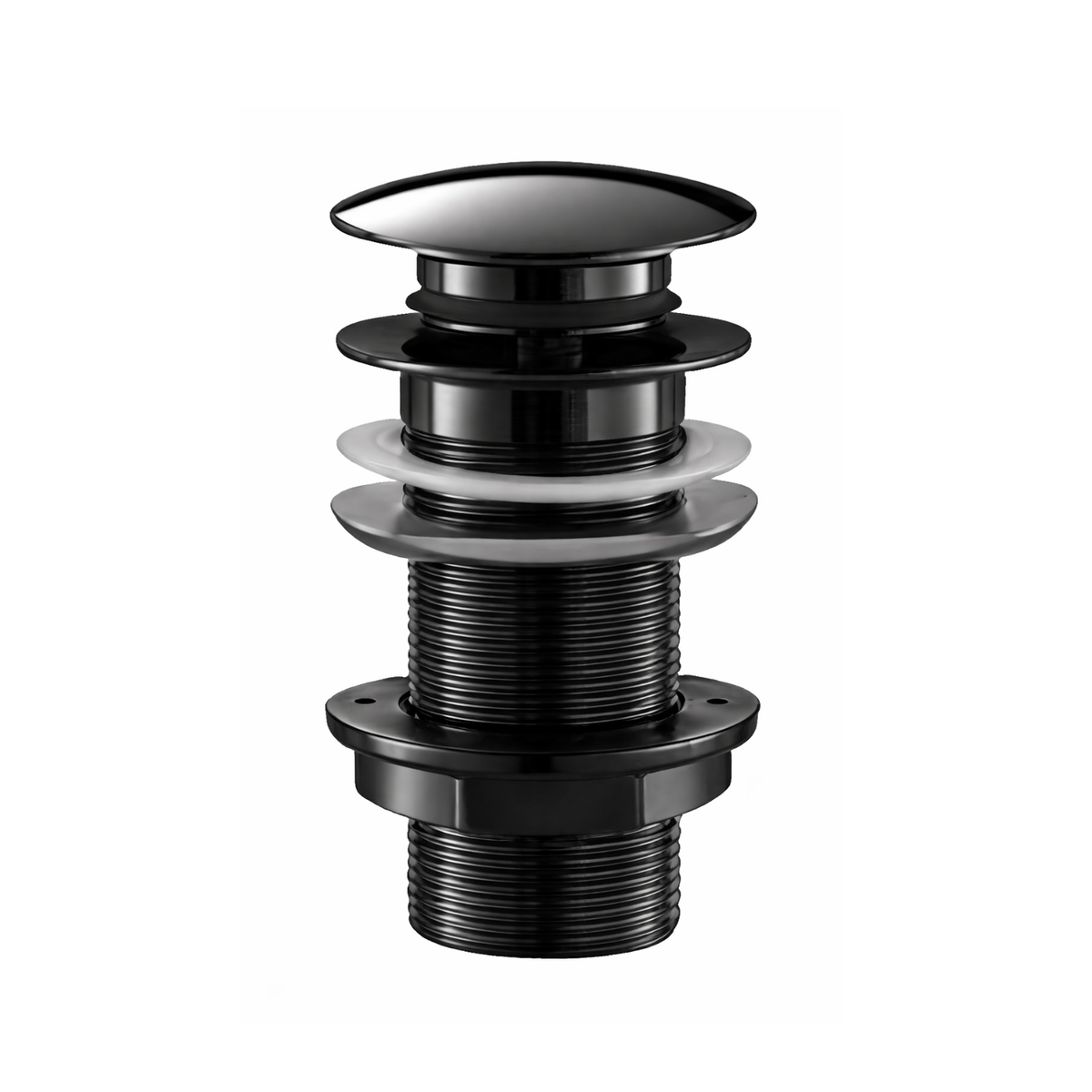 Black Chrome Click Clack Unslotted Basin Waste - Arissa