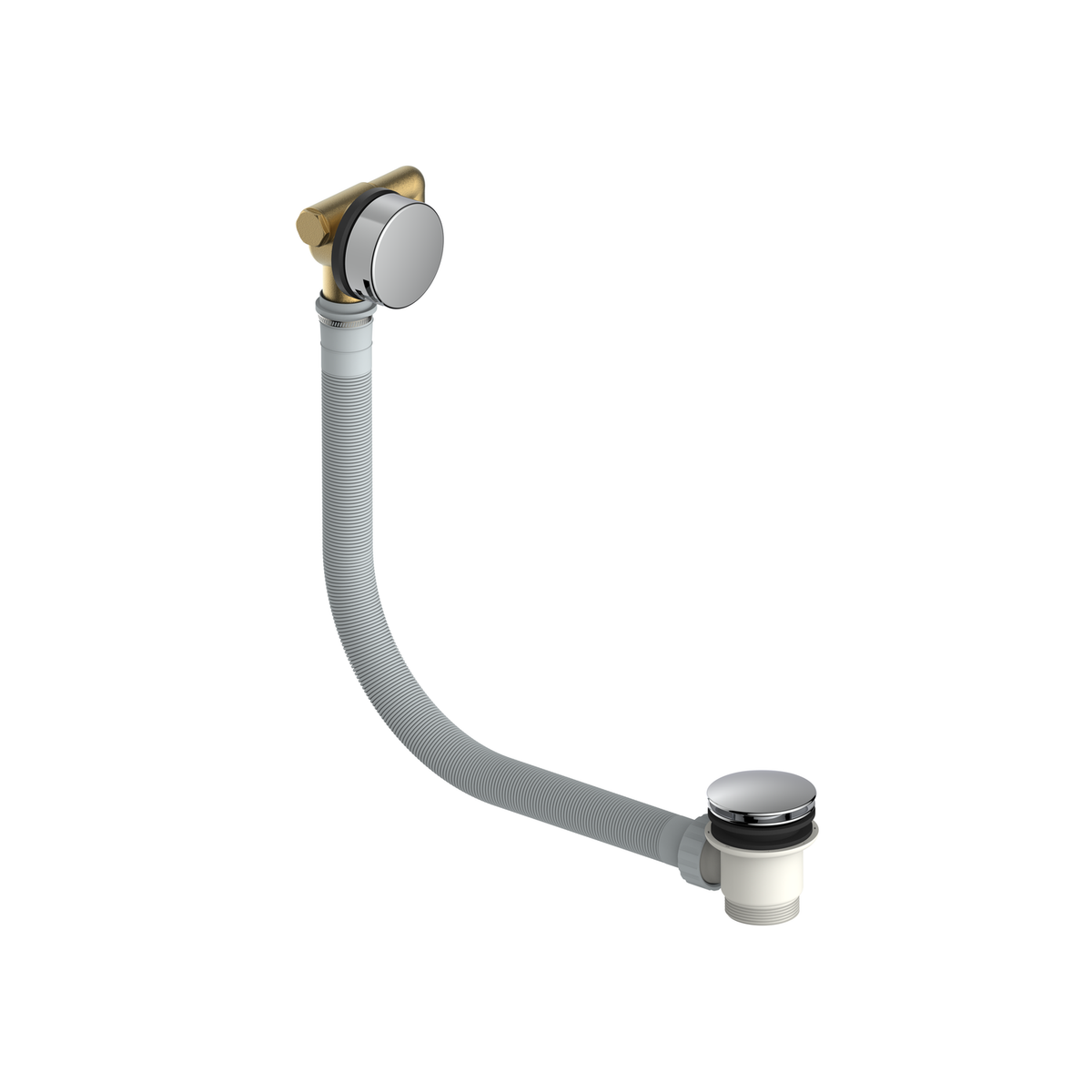 Chrome Overflow Bath Filler Tap & Click Clack Waste - Arissa