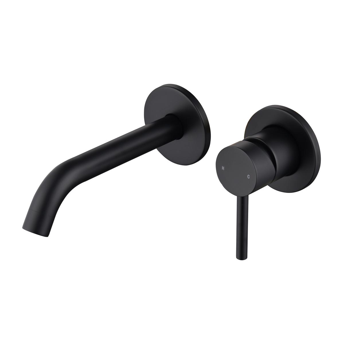 ONLY OPENED - Black Wall Mounted Basin Mixer Tap - Arissa
