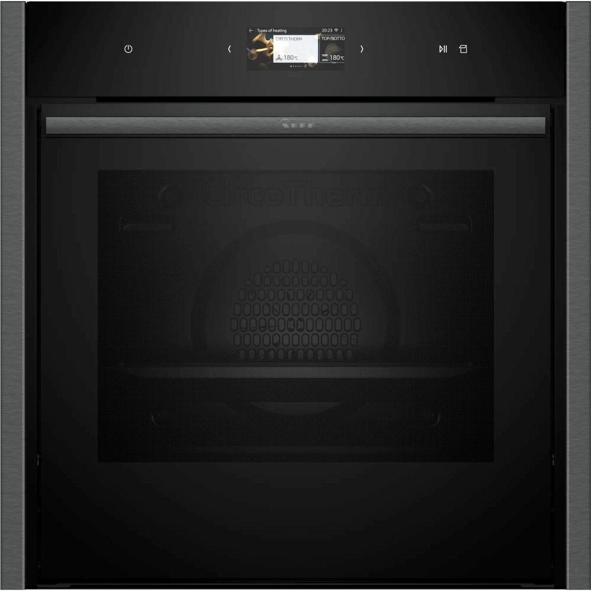 Neff N90 B64VS71G0B Slide and Hide Single Oven with Added Steam Function