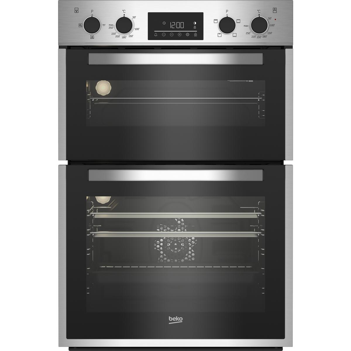 Refurbished Beko Built-In Electric Double Oven - Stainless Steel
