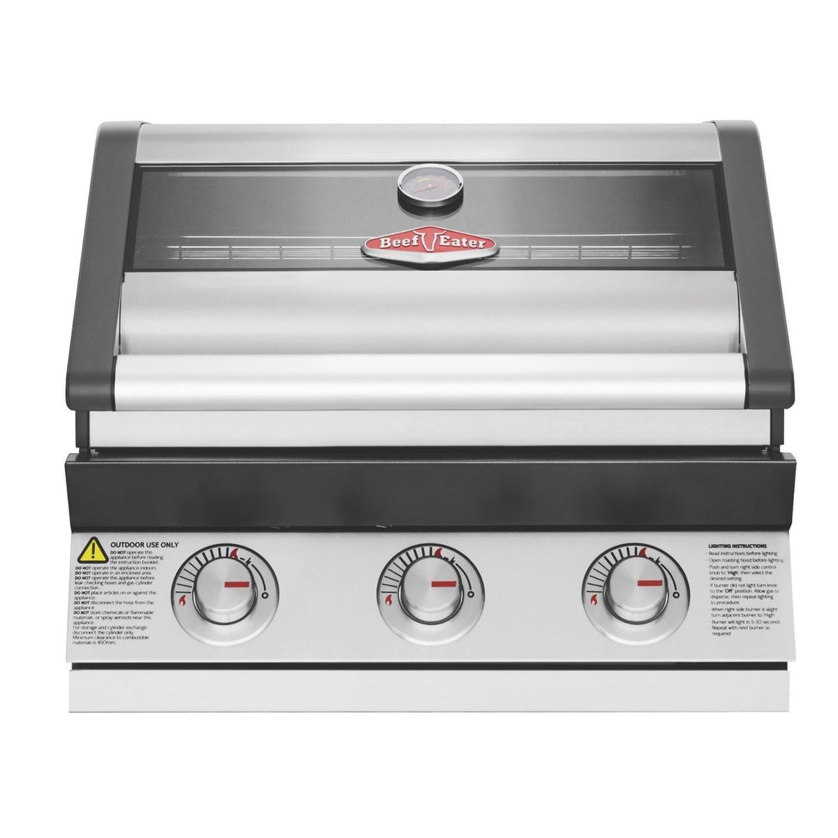 Beefeater 1600 Series 3 Burner Built in Gas BBQ - Stainless
