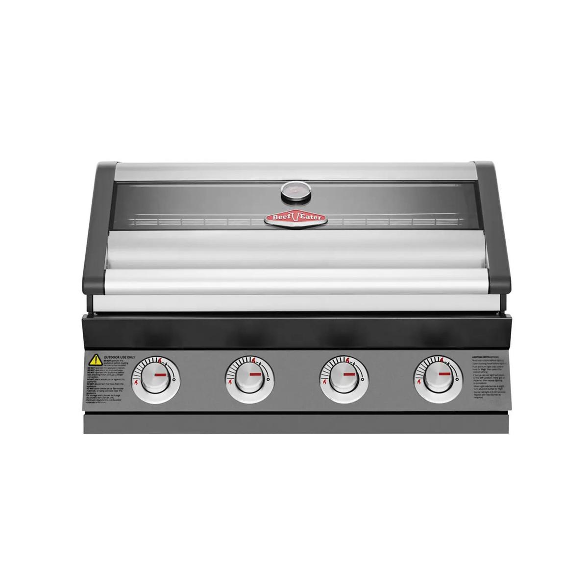 Beefeater 1600E Series - 4 Burner Gas Built in BBQ - Dark Stainless Steel