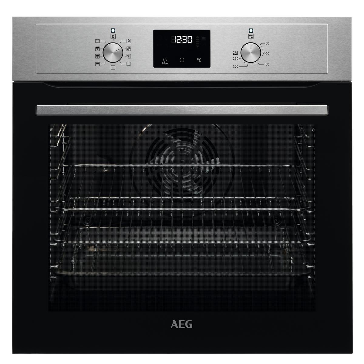 Refurbished AEG 3000 Series BEX335011M Electric Single Oven - Stainless Steel