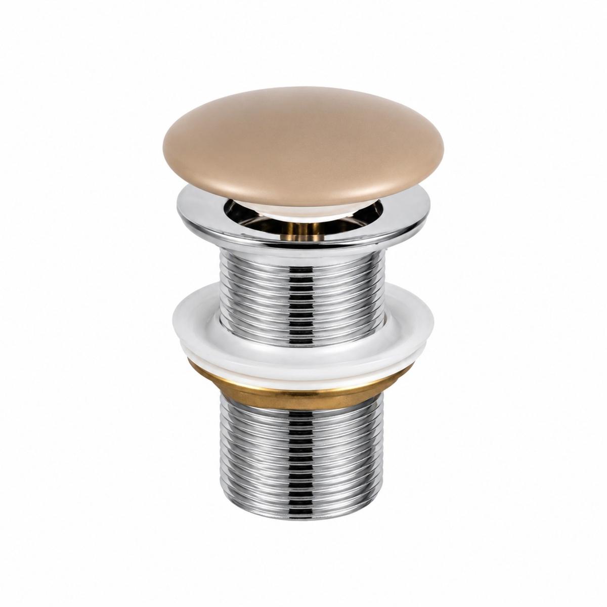 Matt Beige Click Clack Unslotted Basin Waste - Better Bathrooms
