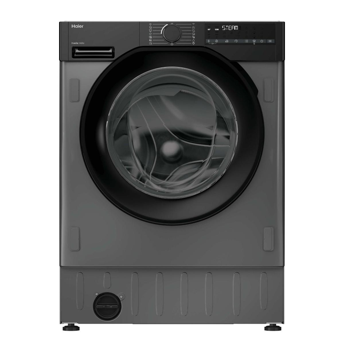 Haier Series 6 9kg 1600rpm Integrated Washing Machine - Anthracite Grey