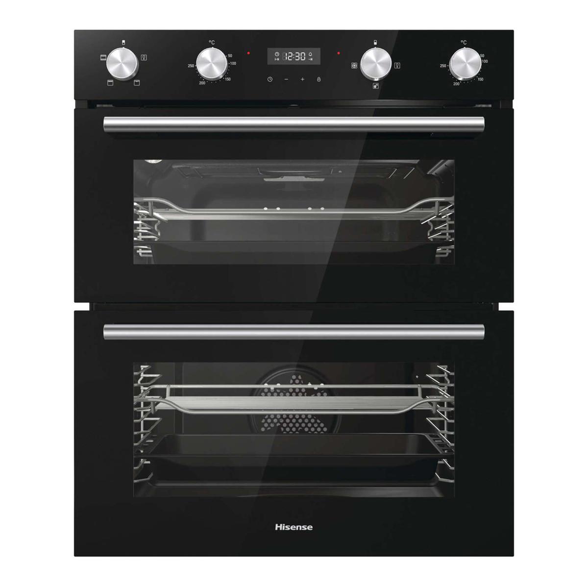Refurbished Hisense Electric Built-under Double Oven With enamel coating - Black