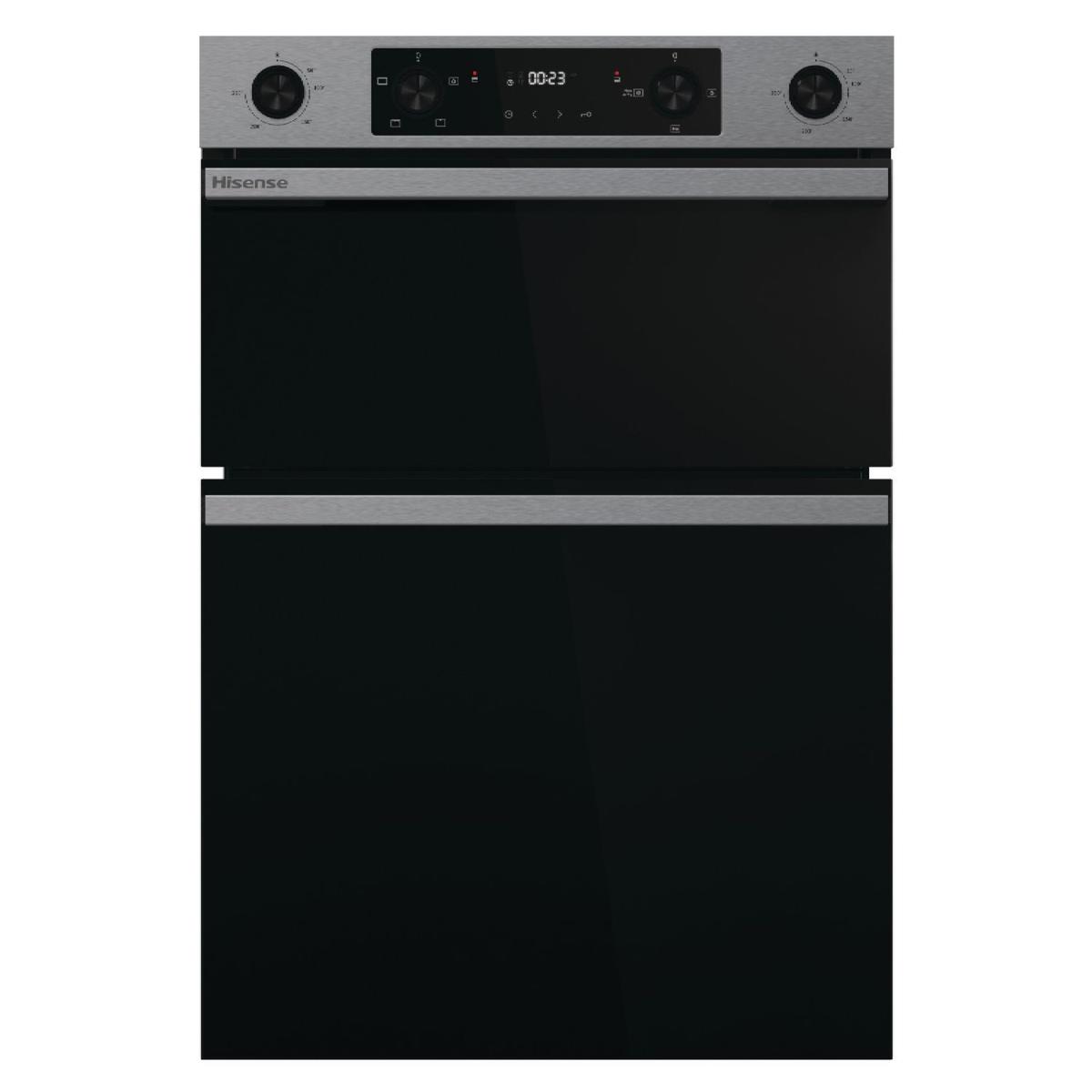 GRADE A1 - Hisense Hi6 BID914221CX Built-In Electric Double Oven - Stainless Steel