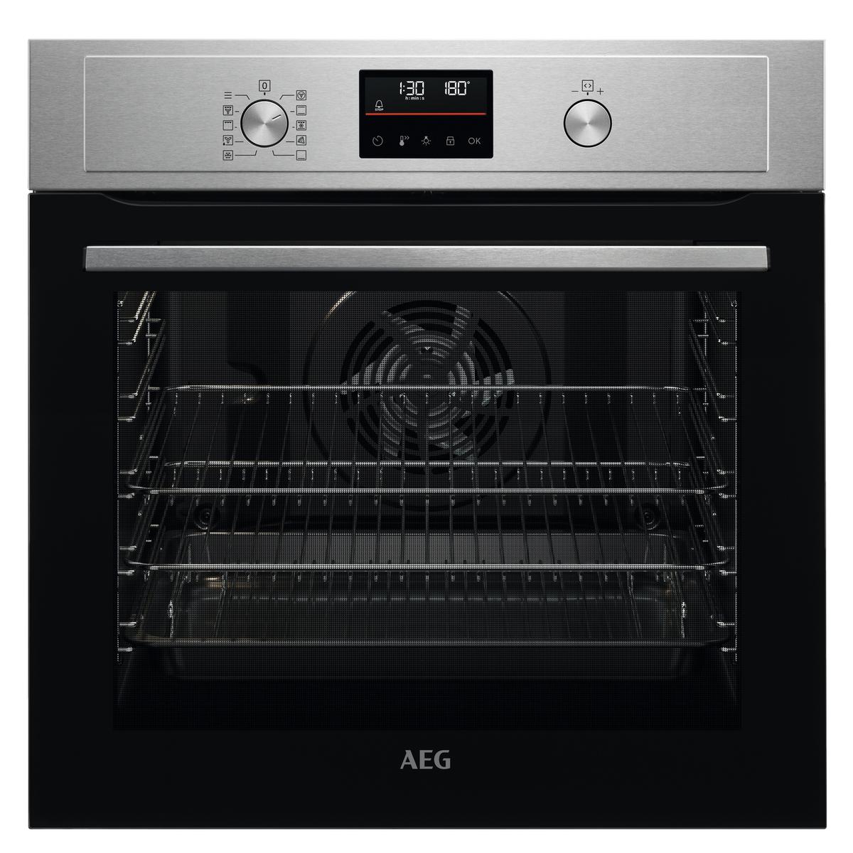 Refurbished AEG 6000 Series BPX535061M 60cm Single Built In Electric Oven Stainless Steel