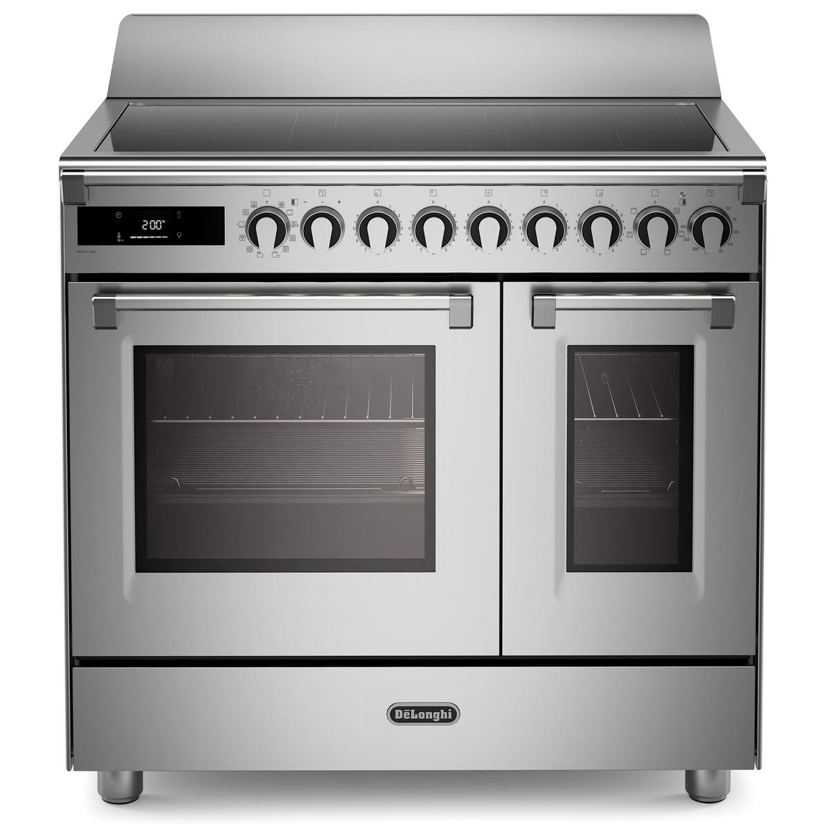 De Longhi 90cm Electric Range Cooker with Warming Zone - Stainless Steel