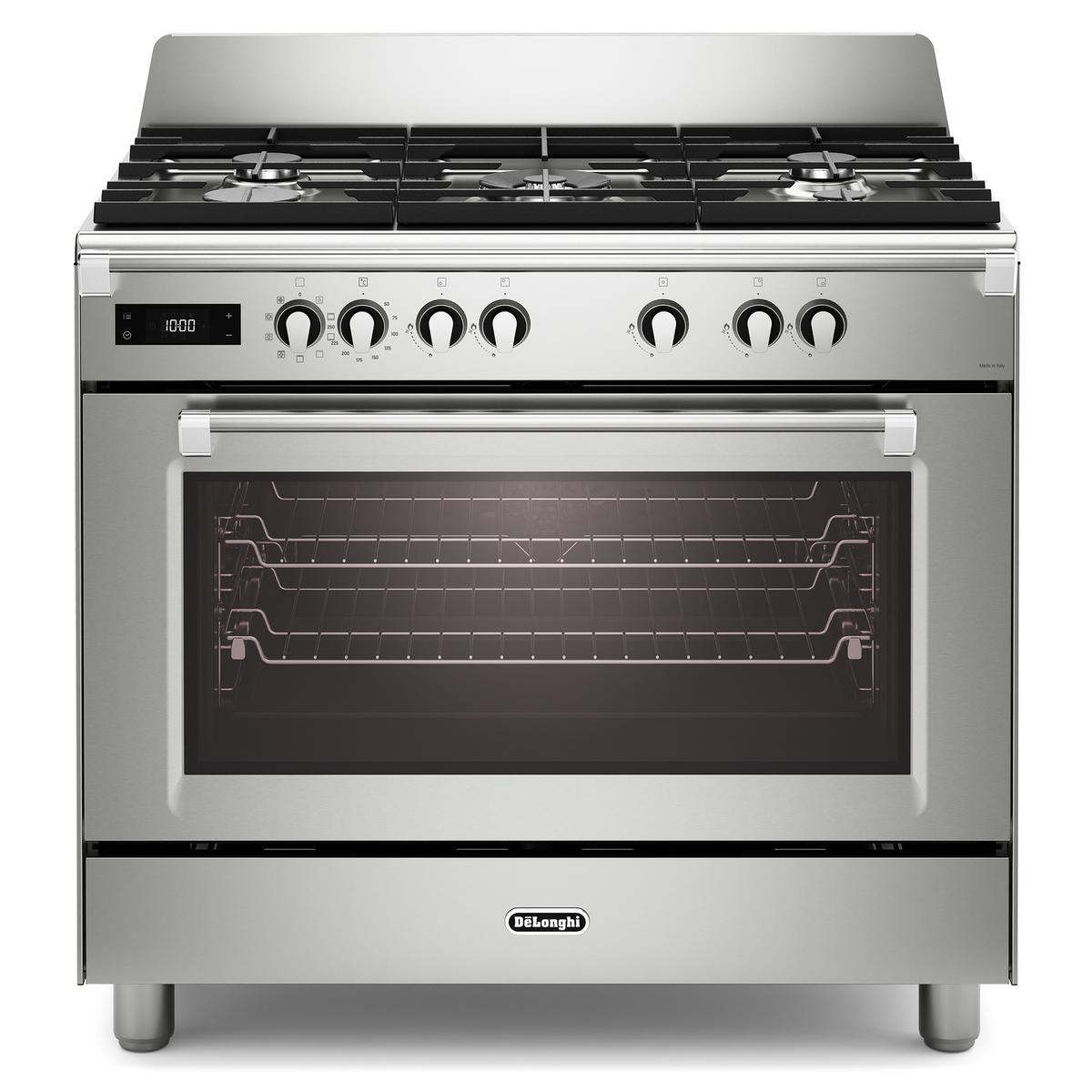 De Longhi 90cm Dual Fuel Range Cooker - Stainless Steel