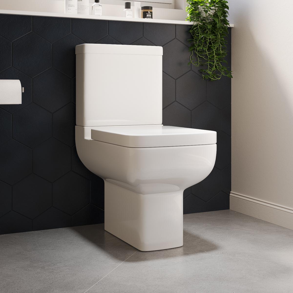 Close Coupled Short Projection Toilet with Soft Close Seat - Seren