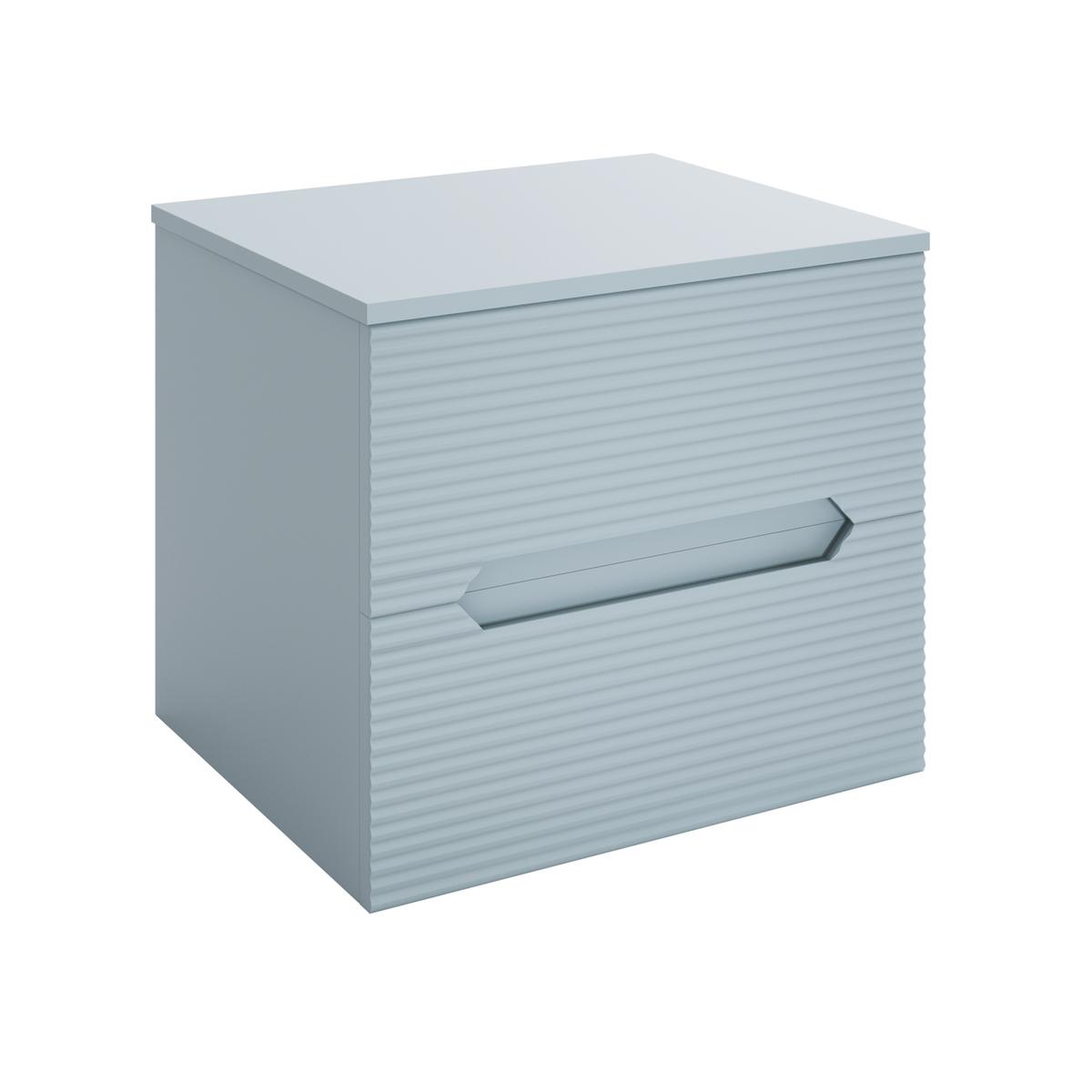 600mm Green Fluted Wall Hung Countertop Vanity Unit - Melbourne