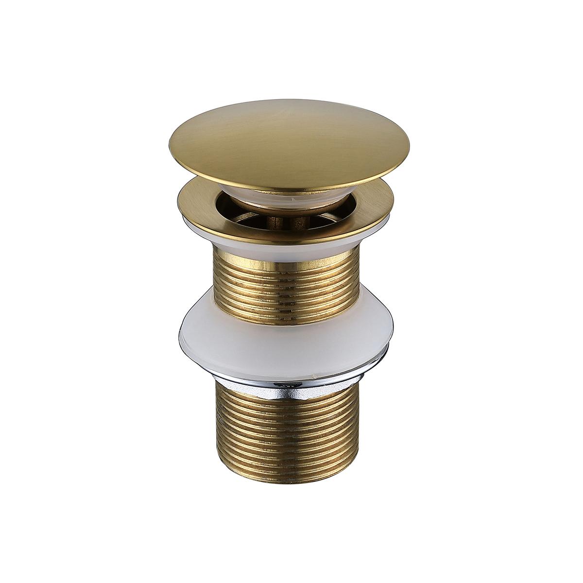 ONLY OPENED - Brushed Brass Click Clack Unslotted Basin Waste - Arissa