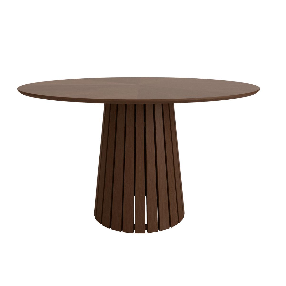 Round Walnut Pedestal Dining Table - Seats 4 - Owen