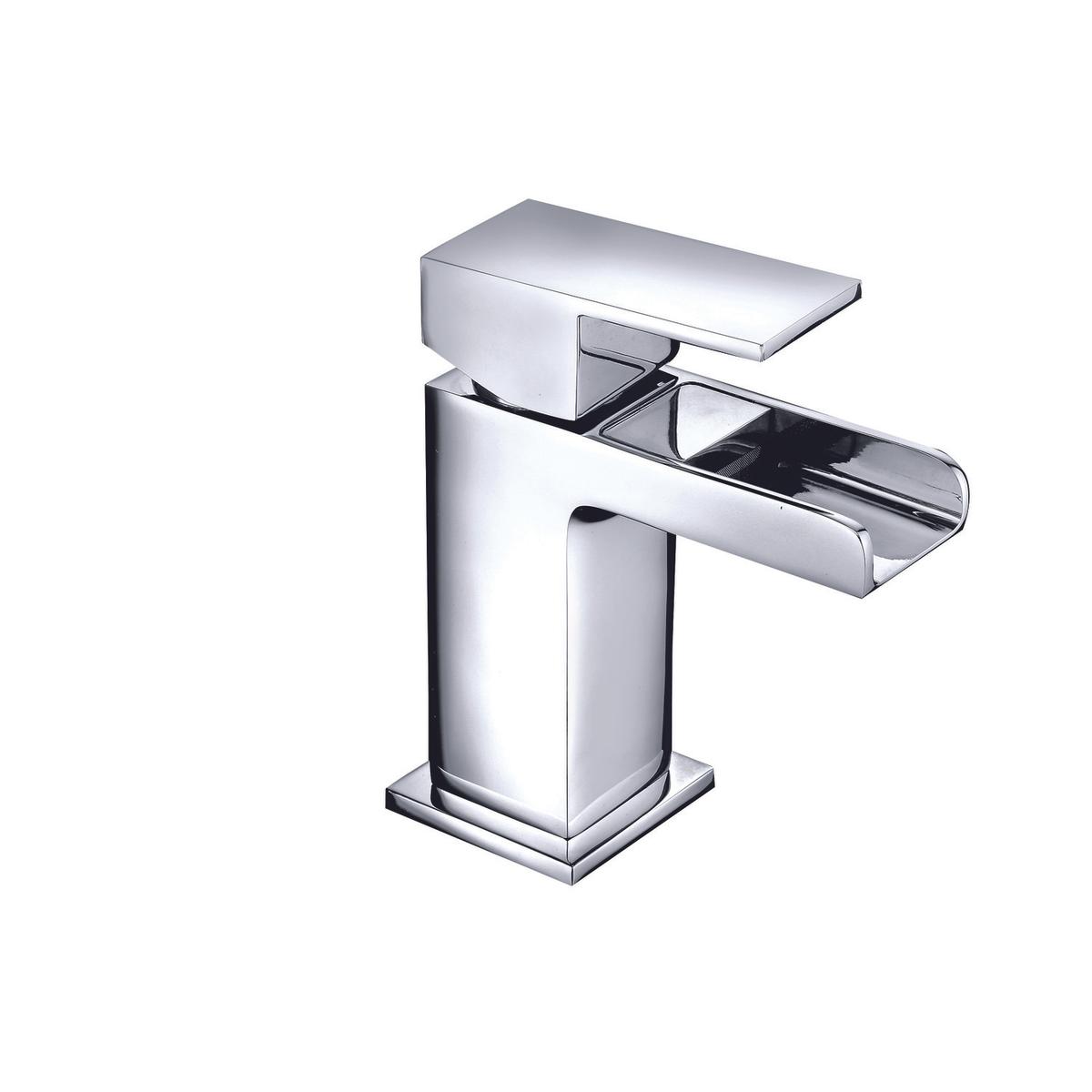 Chrome Cloakroom Mono Waterfall Basin Mixer Tap - Quadra