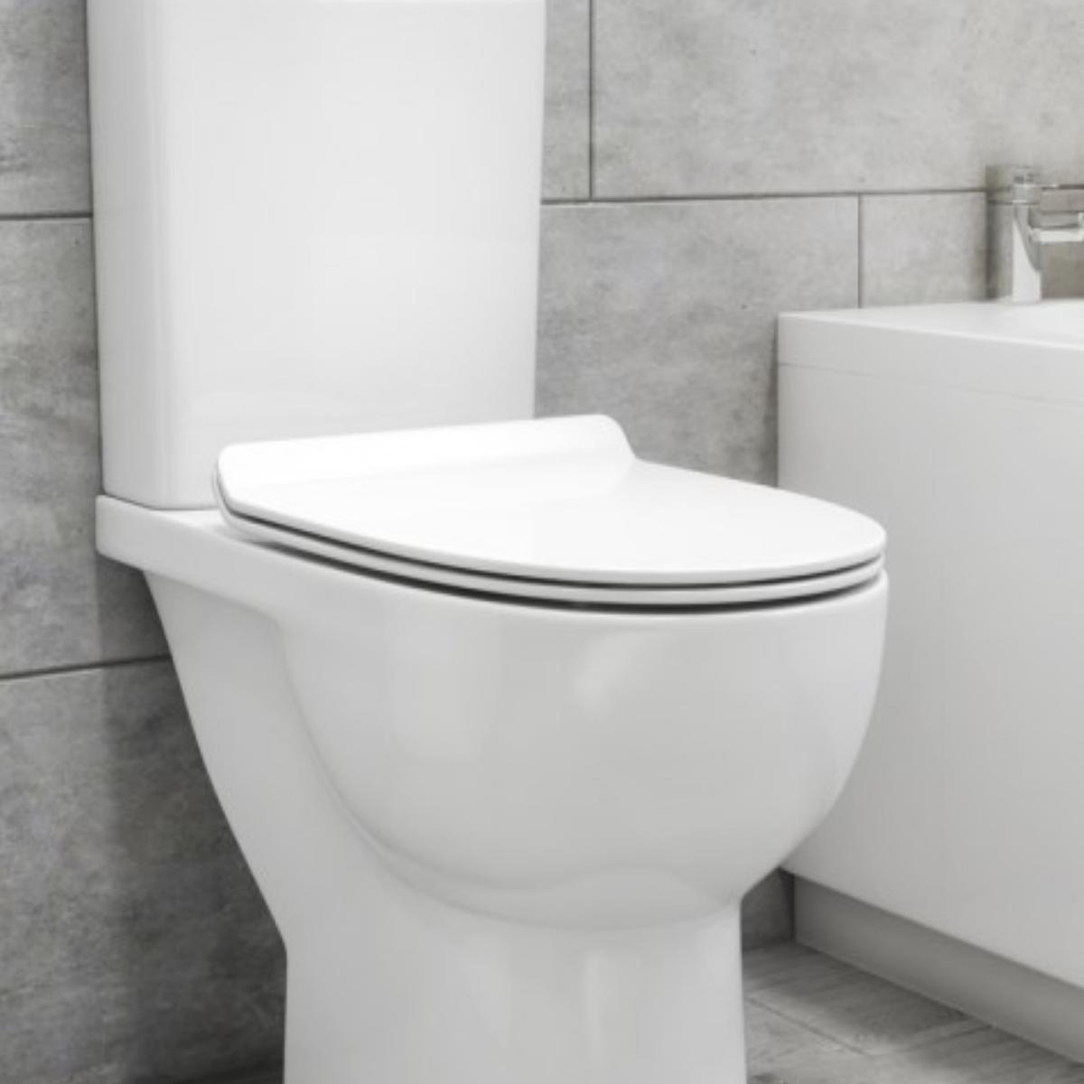 White Round Soft Close Toilet Seat with Quick Release - Venice