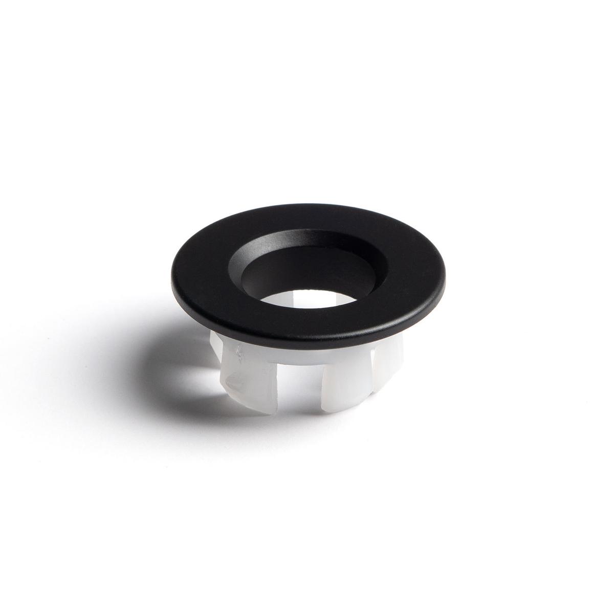 Matt Black Round Basin Overflow Cover - Arissa