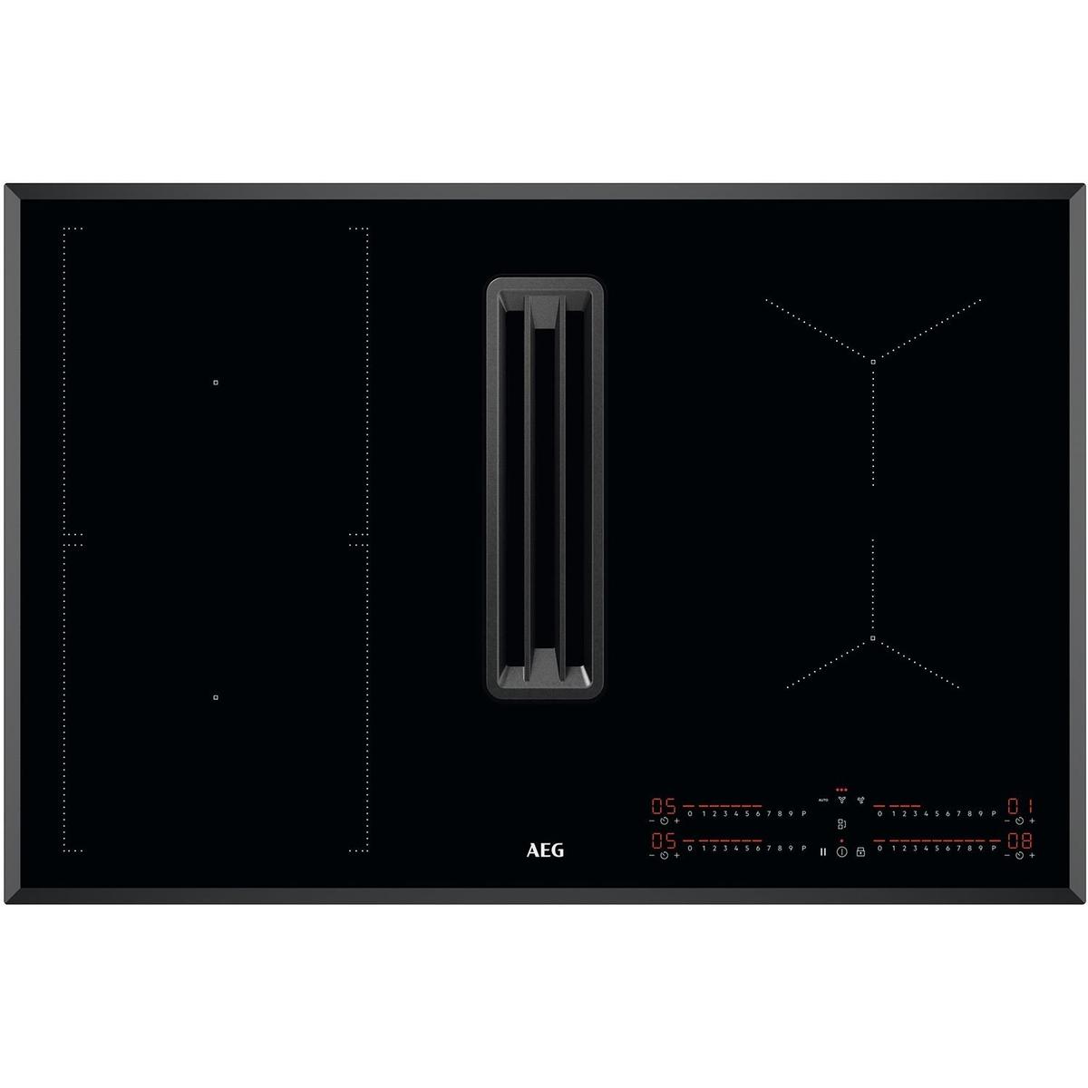 Refurbished AEG 6000 Series CCE84543FB 78cm 4 Zone Venting Induction Hob Recirculation Only