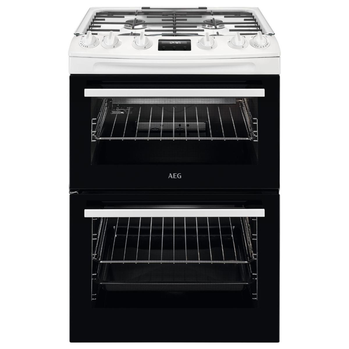 Refurbished AEG CGX6130ACW Freestanding Gas Cooker - White