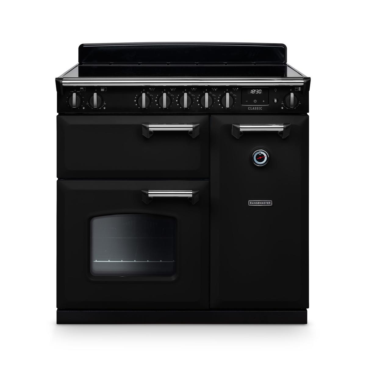 Rangemaster Classic 90cm Induction Range Cooker - Gloss Black