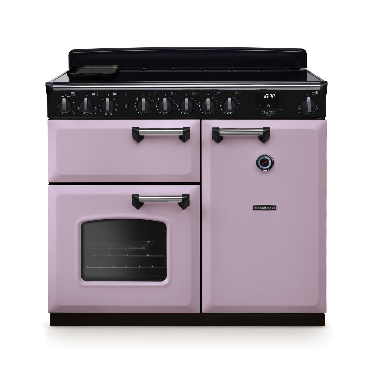 Rangemaster Classic Deluxe 100cm Induction Range Cooker - Heather & Chrome