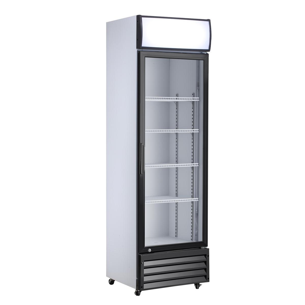Culinox P360FA Upright Display Fridge with Light Box - 360 Ltr, White