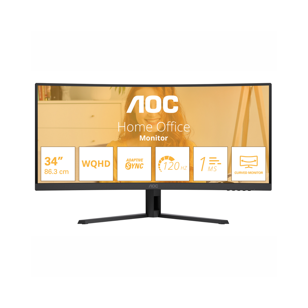 AOC B3 CU34B3E 34" VA WQHD 120Hz Curved Monitor
