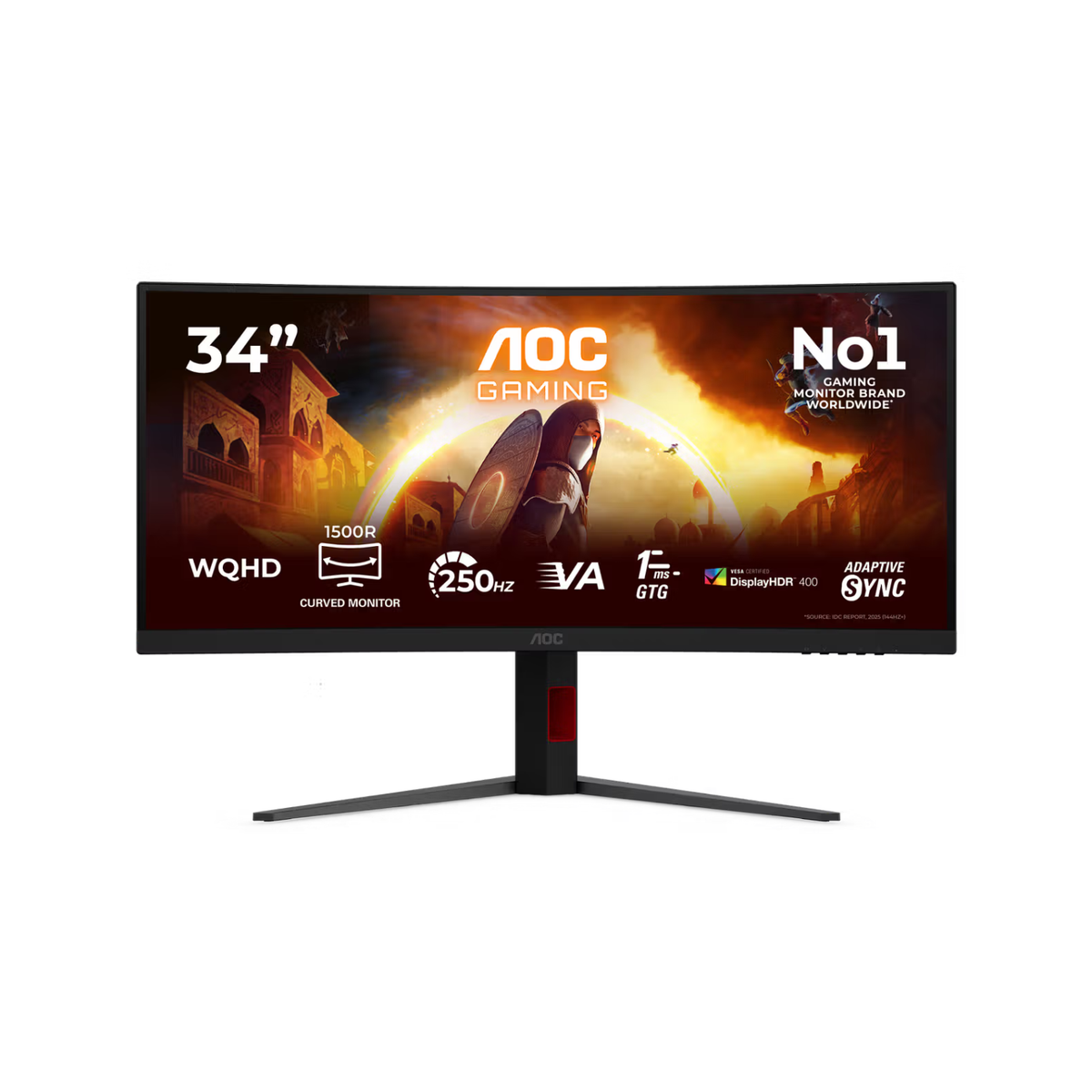AOC G4 34" Fast VA WQHD 250Hz 0.3ms Curved Gaming Monitor