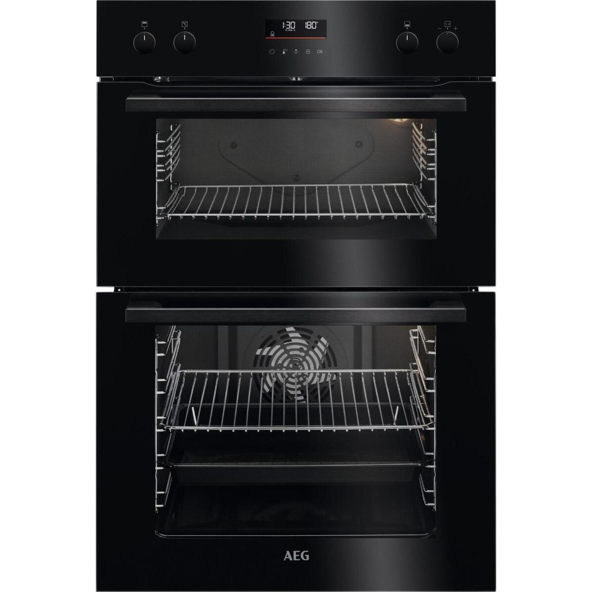 Refurbished AEG 6000 Series DCE531160B 60cm Double Built In Electric Oven Black