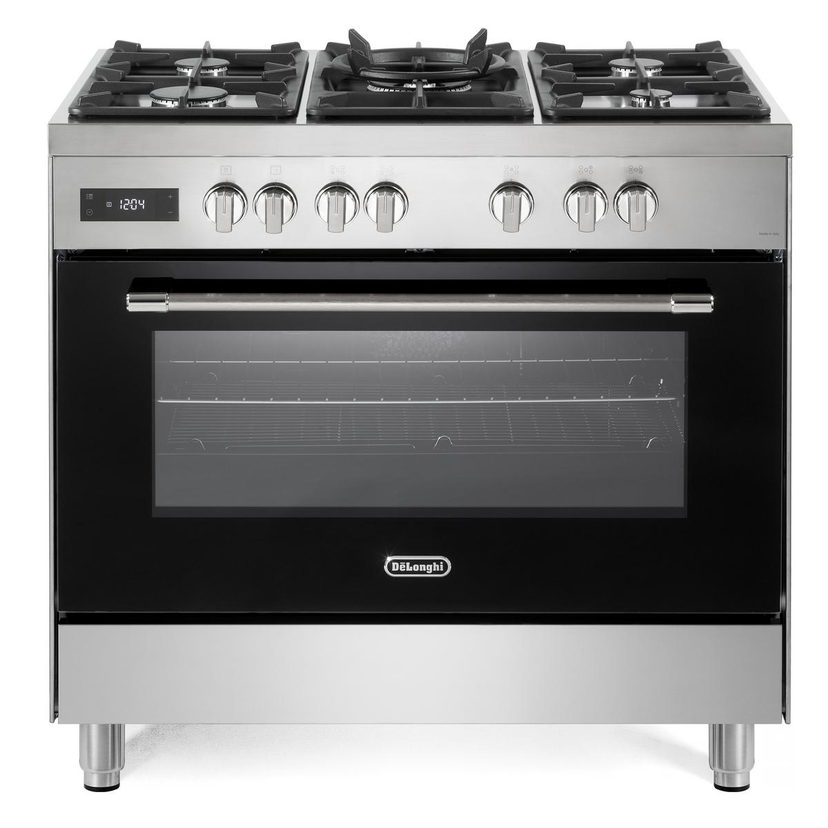 De Longhi 90cm Dual Fuel Range Cooker - Stainless Steel