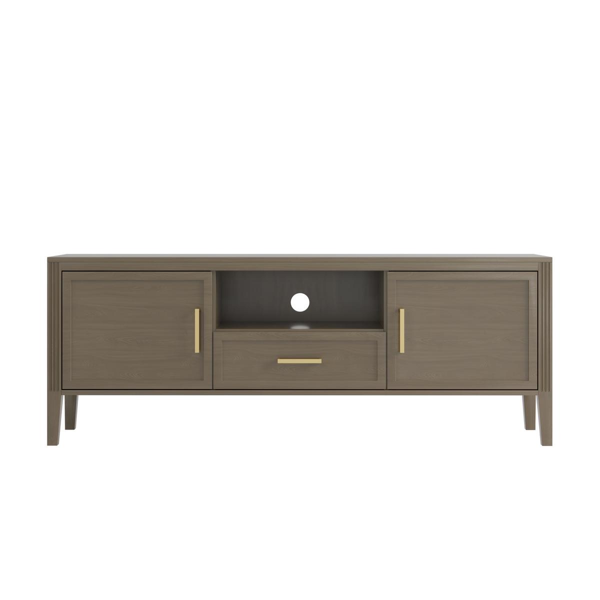 Large Dark Wooden TV Stand with Storage - TV's up to 65" - Delilah