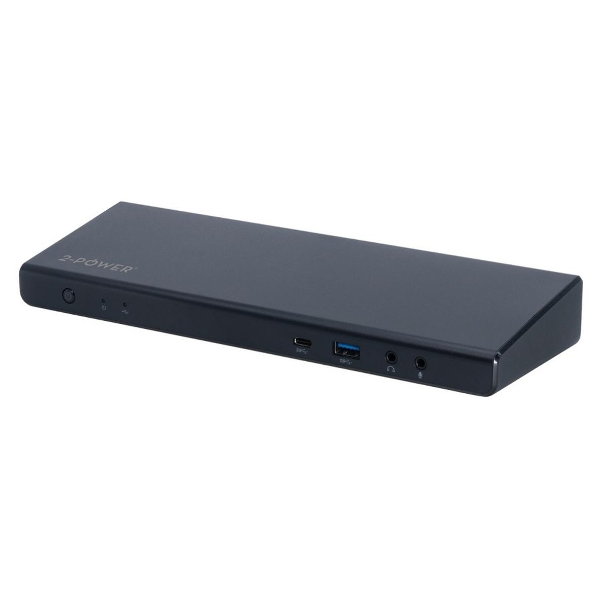 2-Power USB-C & USB-A Hybrid Triple 4K Docking Station