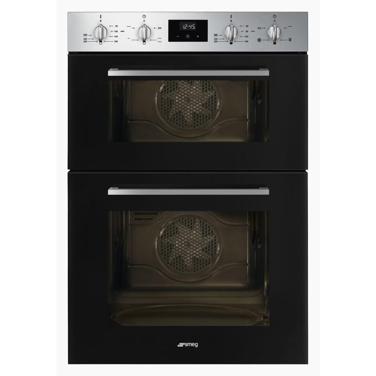 Smeg DOSF400B Cucina Built-In Double Oven - Stainless Steel