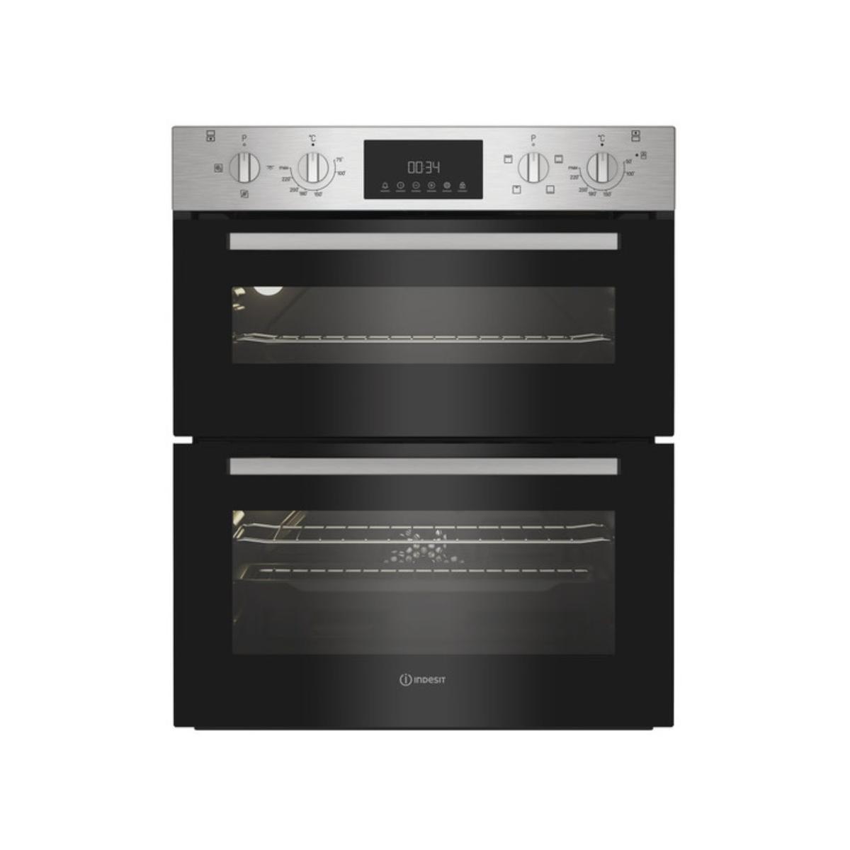Refurbished Indesit Electric Built Under Double Oven - Stainless Steel