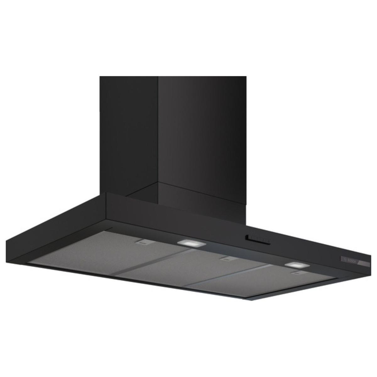 GRADE A1 - Bosch Series 4 90cm Chimney Cooker Hood - Matt Black