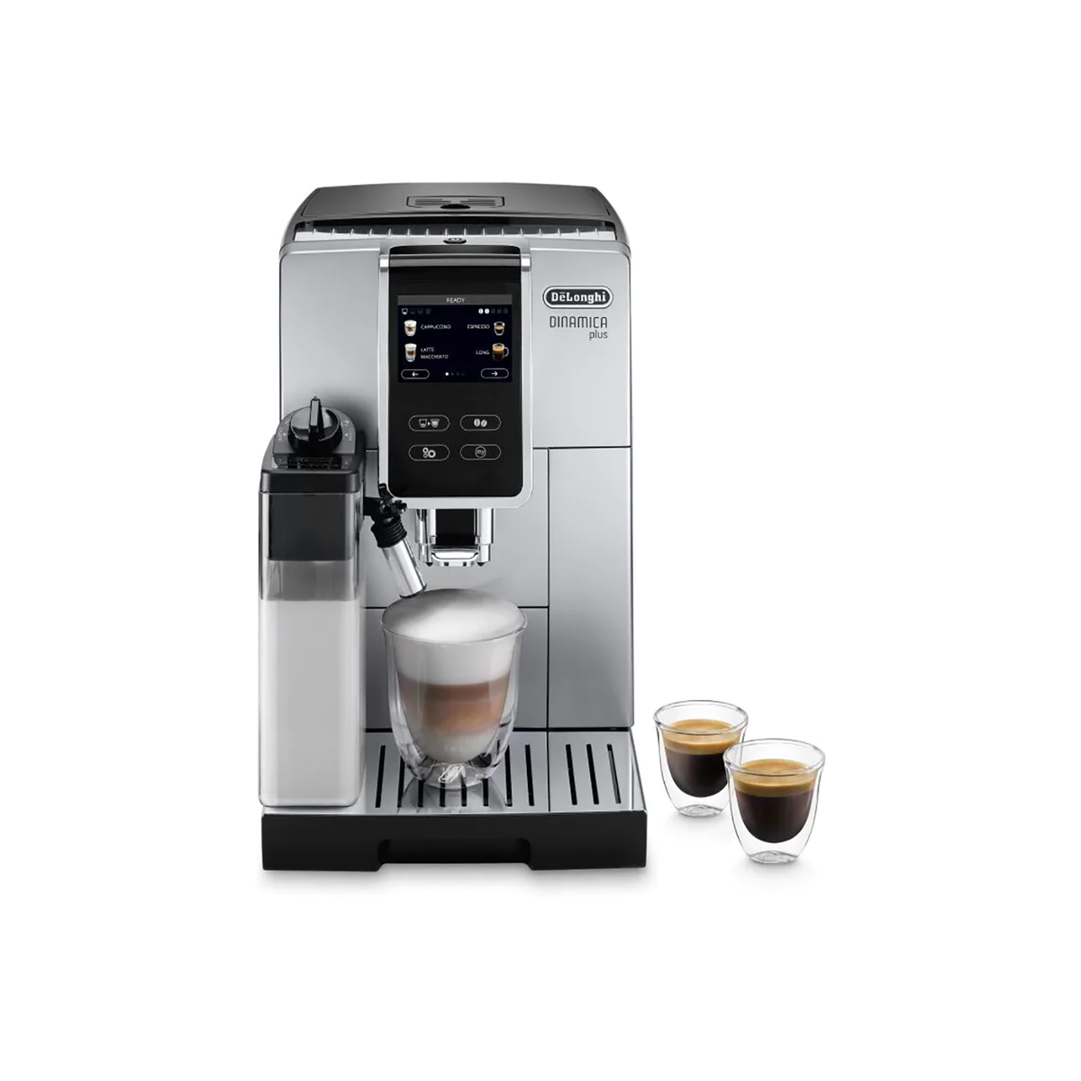 Refurbished Delonghi Dinamica Plus Automatic Bean to Cup Coffee Machine with Auto Milk Silver